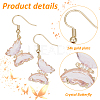 4 Pairs 4 Colors Real 14K Gold Plated Cubic Zirconia Butterfly Dangle Earrings EJEW-AN0003-82-3