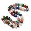 Pumpkin Natural & Synthetic Gemstone Beaded Necklace G-P563-06-4