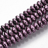 Electroplated Non-magnetic Synthetic Hematite Beads Strands G-S365-011-2