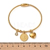 304 Stainless Steel Charm Bangles for Women BJEW-G770-02G-5