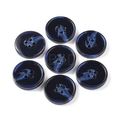 Resin Button BUTT-WH0015-63B-01-1