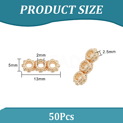 50Pcs Rack Plating Alloy Spacer Bars FIND-PH0010-34-1