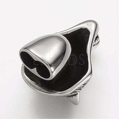 304 Stainless Steel Hook Clasps STAS-F063-82-1