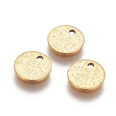 Ion Plating(IP) 304 Stainless Steel Textured Pendants X-STAS-I098-01-8mm-G-1