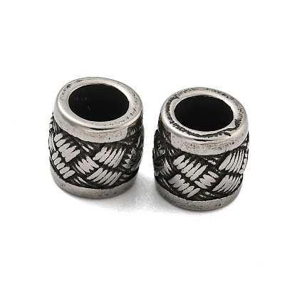 Column 304 Stainless Steel European Beads STAS-E214-10AS-07-1