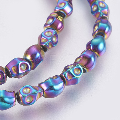 Electroplated Non-magnetic Synthetic Hematite Bead Strand X-G-E495-06G-1