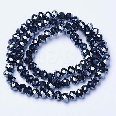 Electroplate Glass Beads Strands X-EGLA-A034-P10mm-A18-1