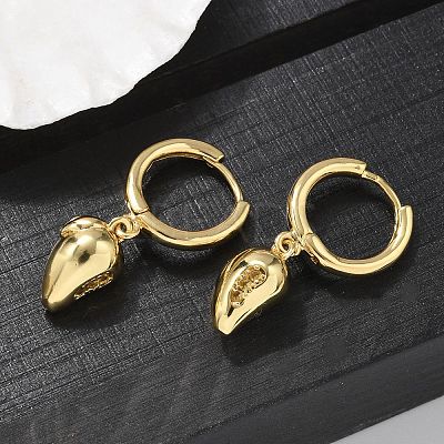 Brass Cubic Zirconia Hoop Earrings EJEW-Q015-01G-F-1