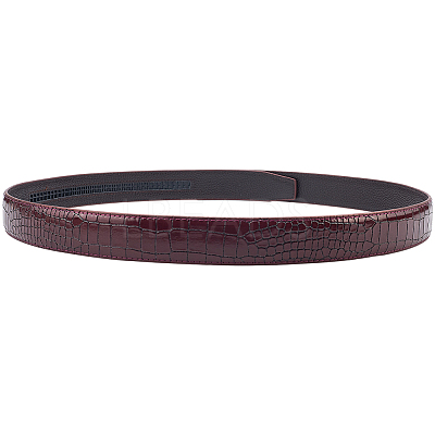 Cowhide Leather Crocodile Skin Pattern Waist Belts for Men AJEW-WH20020-437A-1