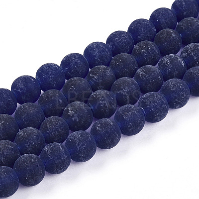 Transparent Glass Beads Strands GLAA-T032-T10mm-MD15-1