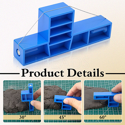 2Pcs ABS Plastic & Iron Wire Clay Cutter DIY-WH0750-119-1