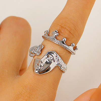 Brass Cuff Open Rings WG7BCD2-01-1