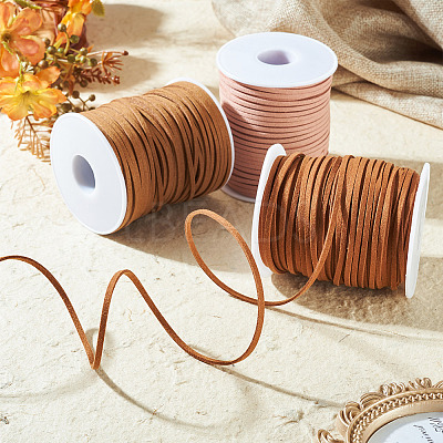 3 Rolls 3 Styles Faux Suede Cord LW-TA0001-06-1