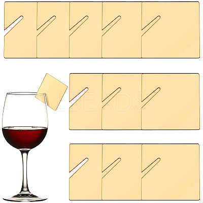 Acrylic Mirror Wine Glass Charms AJEW-SC0002-53A-01-1