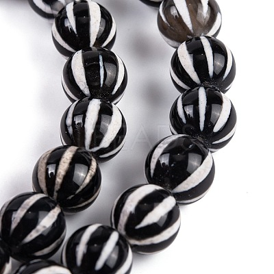 Tibetan Style dZi Beads Strands G-C133-A01-02-1