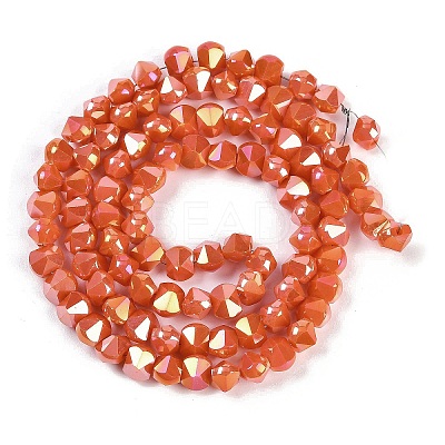 Electroplate Glass Beads Strands EGLA-B009-05A-02-1