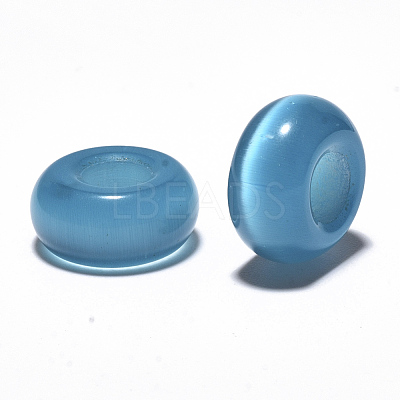 Cat Eye European Beads G-S359-071H-1