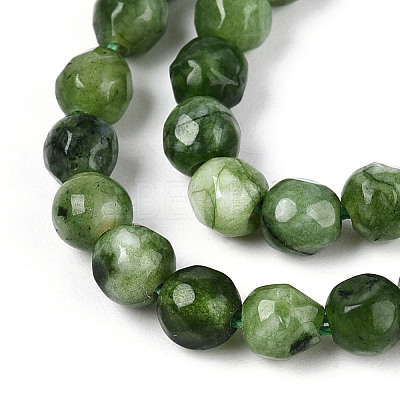 Dyed Natural White Jade Beads Strands X-G-T139-4mm-60-18-1