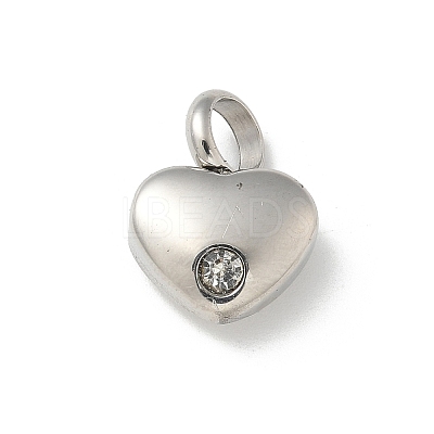 304 Stainless Steel Rhinestone Pendants STAS-R139-01P-02-1