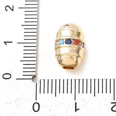 Brass Micro Pave Colorful Cubic Zirconia Beads CU-CBADFF4-03G-1
