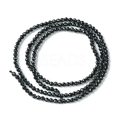 Natural Black Tourmaline Beads Strands LS-G-F748-Y01-01-1