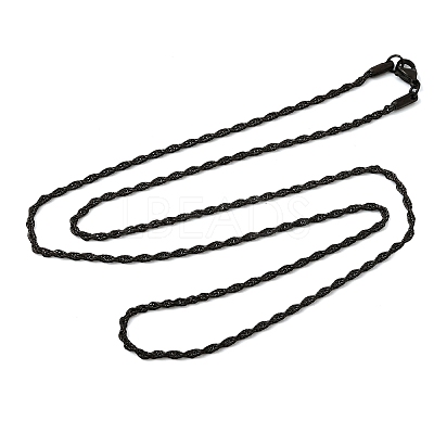 2MM Unisex 304 Stainless Steel Rope Chain Necklaces NJEW-P395-16EB-1