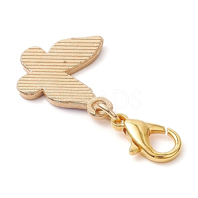 Alloy Enamel Butterfly Pendant Decorations HJEW-JM02837-1
