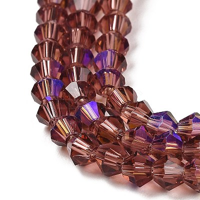 Transparent Electroplate Glass Beads Strands EGLA-A039-T3mm-L05-1