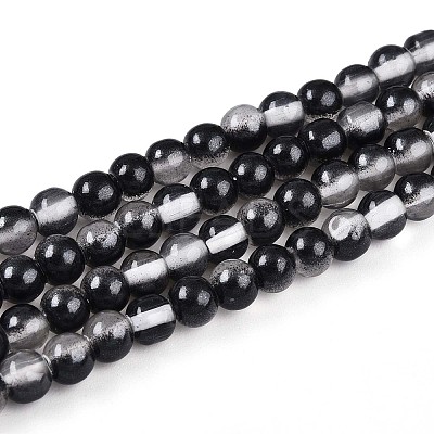 Baking Paint Transparent Glass Beads X1-DGLA-N011-4mm-10-1