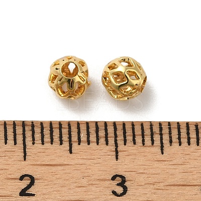 Brass Hollow Spacer Beads KK-P249-03B-G-1