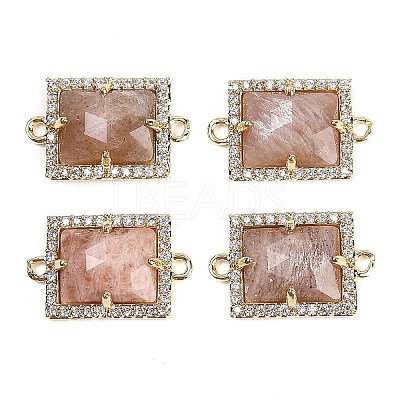 Natural Sunstone Faceted Rectangle Links G-I375-07G-11-1