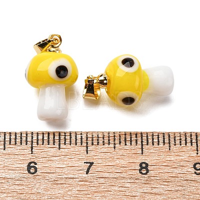 Handmade Lampwork Pendants LAMP-S069-06G-05-1