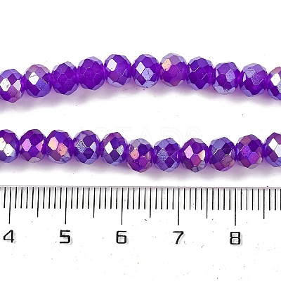 Baking Electroplate Glass Beads Strands DGLA-A039-J10mm-B05-1