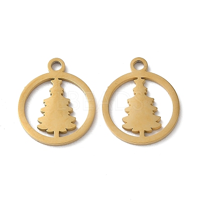 Ion Plating(IP) 304 Stainless Steel Charms STAS-F300-02G-1