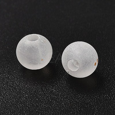 Frosted Transparent Acrylic Beads OACR-F013-12L-1