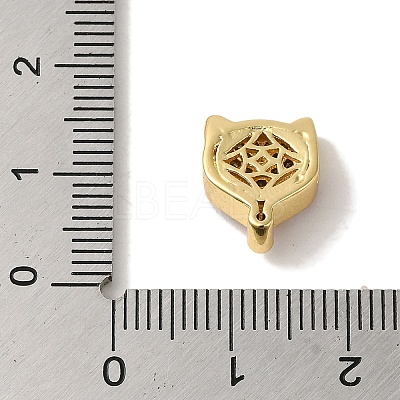 Rack Plating Brass Micro Pave Clear Cubic Zirconia with Enamel Pendant KK-P267-18G-1
