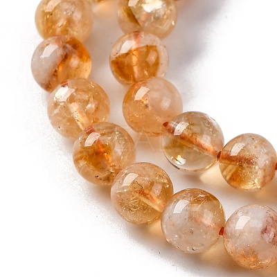 Heated Natural Citrine Bead Strands G-P466-01C-01-1