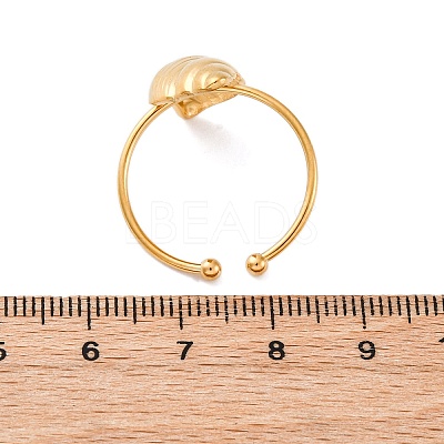 304 Stainless Steel Cuff Rings for Women RJEW-F175-01G-04-1