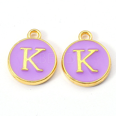 Golden Plated Alloy Enamel Charms X-ENAM-S118-10K-1
