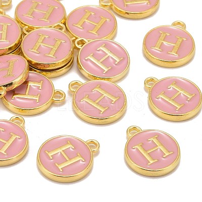Golden Plated Alloy Enamel Charms ENAM-S118-07H-1