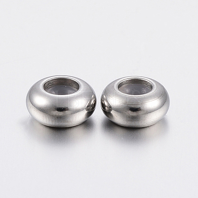202 Stainless Steel Beads X-STAS-F148-9mm-07P-1