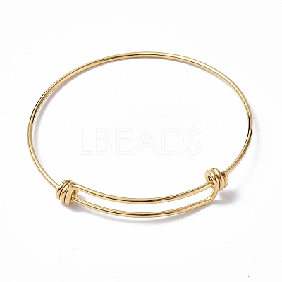Ion Plating(IP) Adjustable 304 Stainless Steel Bangles Making MAK-F286-01G-1