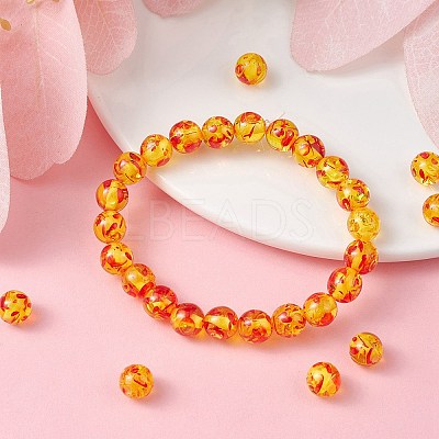Resin Imitation Amber Beads RESI-YW0001-49-1