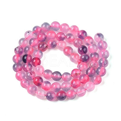 Dyed Natural White Jade Beads Strands G-T138-6mm-210-16-1