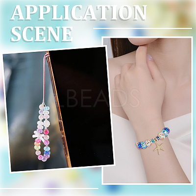 100Pcs Transparent Acrylic European Beads OACR-SC0001-75-1