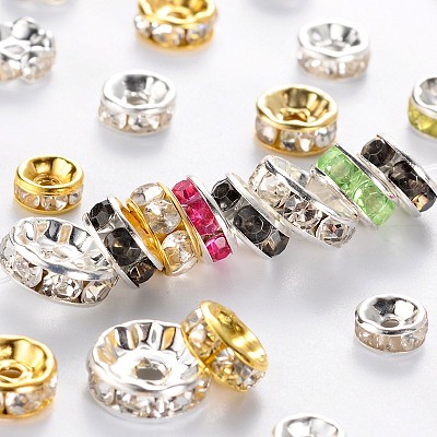 Iron Rhinestone Spacer Beads RB-MSMC002-03-1