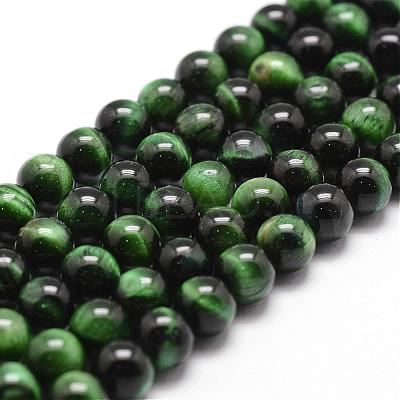 Natural Tiger Eye Bead Strands G-D840-54-6mm-01-1