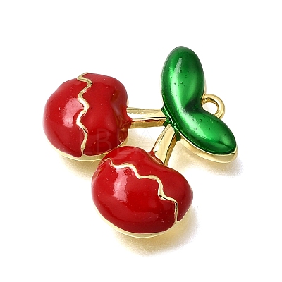 Brass Enamel Pendants KK-K427-14B-01-1