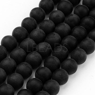 Frosted Glass Bead Strands GLAA-G016-10mm-02-1