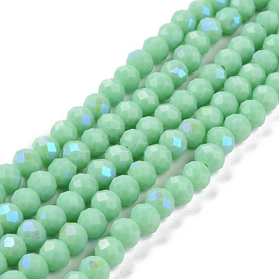 Electroplate Glass Beads Strands EGLA-A034-P1mm-B22-1